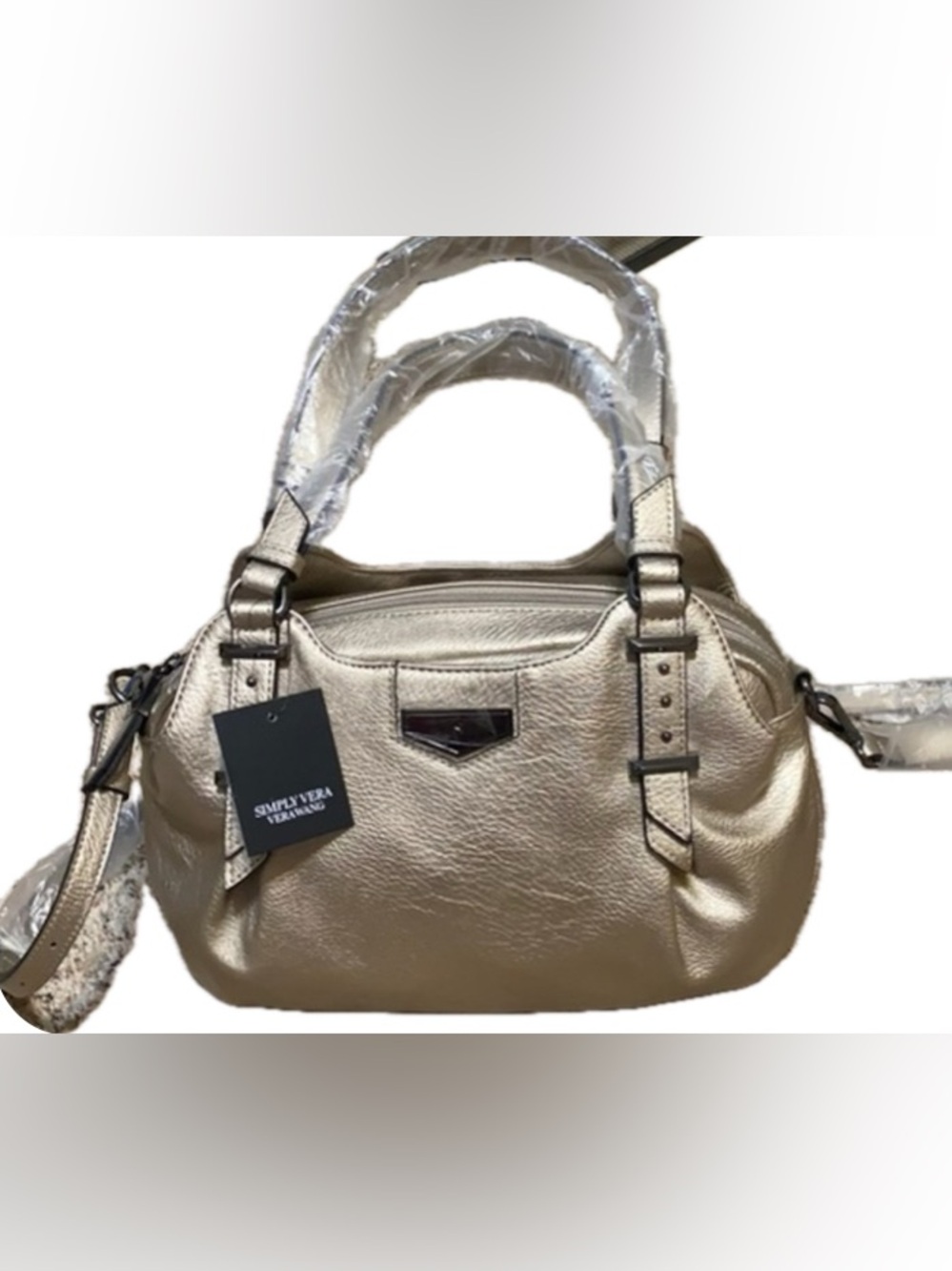 Simply vera wang Metallic Gold  two way crossbody bag .